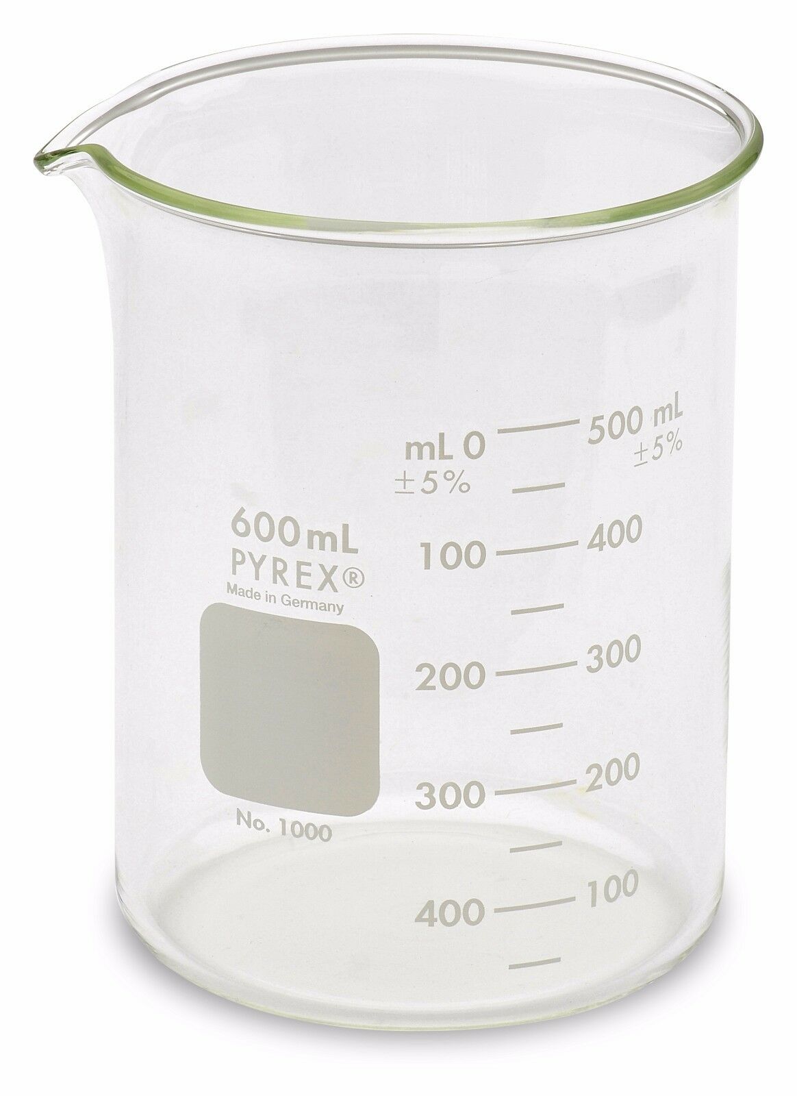 Corning Pyrex® #1000 Griffin Low Form, Glass Beaker, 600ml -  Single